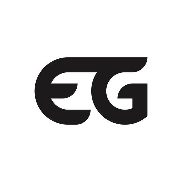 EG Letter Logo Design met eenvoudige stijl - Vector, afbeelding