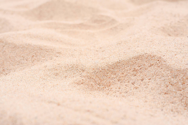 Yellow sand on the beach on a summer day. Close-up. - Foto, Imagem