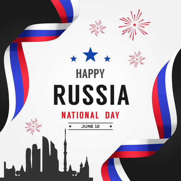Happy Russia Independence Day Vector Design Illustration For Celebrate Moment - Vektor, obrázek