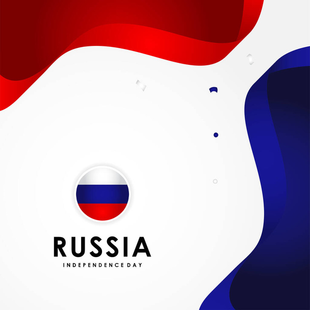 Glückliches Russland Unabhängigkeitstag Vector Design Illustration für feiern Moment - Vektor, Bild