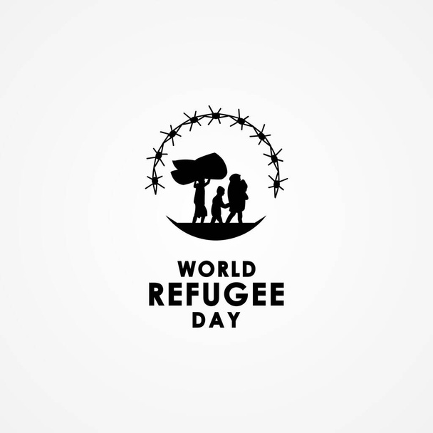 国際問題のための世界難民の日ベクトルデザインイラスト - ベクター画像
