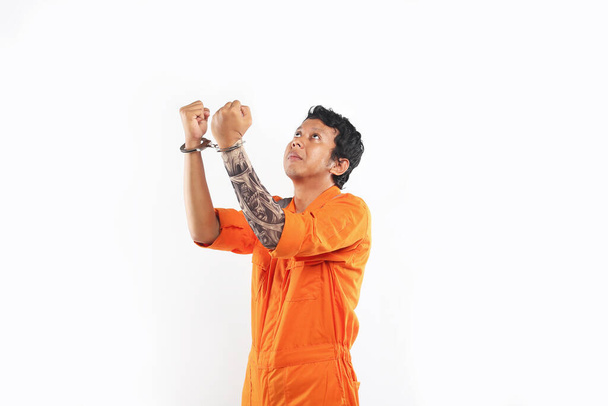 Asiatské vězení. vězeňský oblek - Fotografie, Obrázek