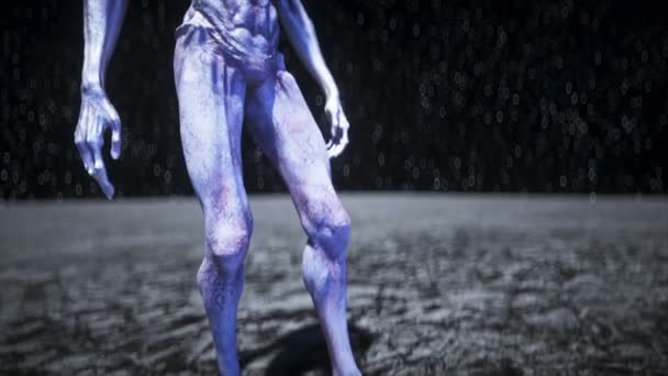 Alien on the moon. Ufo concept. 3d rendering. - Filmmaterial, Video