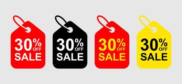 Discount icon vector. shopping tags. percentage icon - Vektör, Görsel
