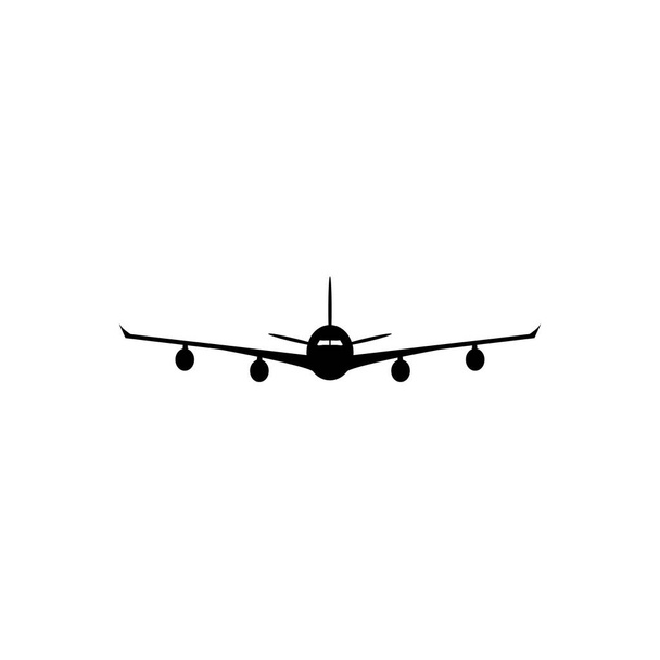 Vliegtuig platte pictogram vector transport concept voor grafisch ontwerp, logo, website, sociale media, mobiele app, ui illustratie - Vector, afbeelding