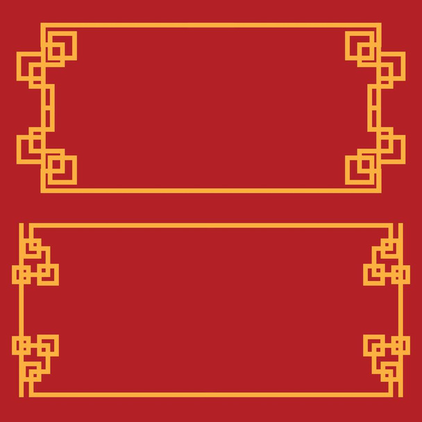 Κινεζικό πρότυπο σχεδίασης εικονογράφησης διανύσματος συνόρων - Διάνυσμα, εικόνα