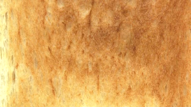 zbliżenie Toast tło chleba lub tekstury - Materiał filmowy, wideo