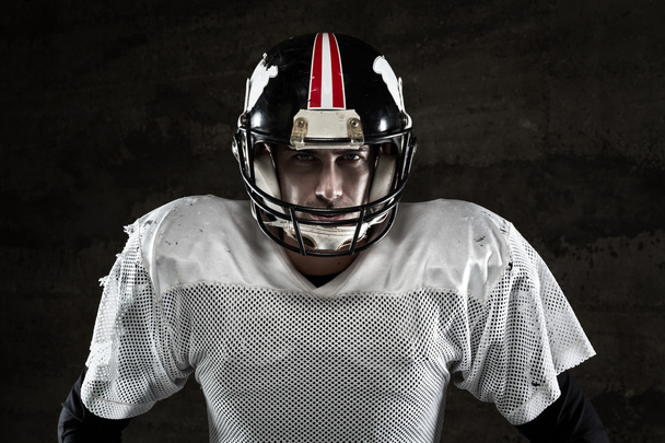 Portrait of american football player - Photo, Image