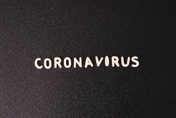 corona vírus palavras feitas de letras - Foto, Imagem