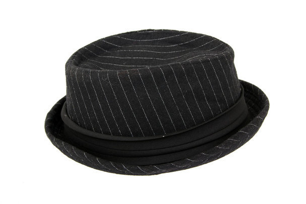 czarny kapelusz na białym tle - Zdjęcie, obraz