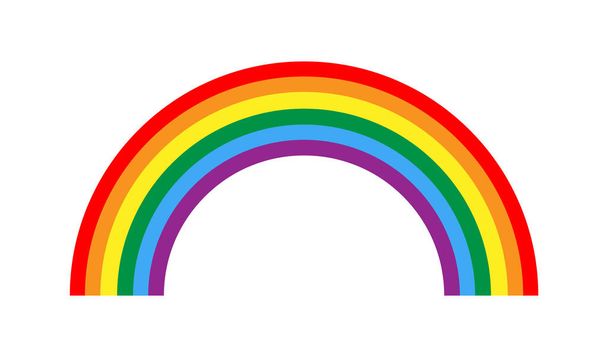 Rainbow logo vektori kuvake, vektori värikäs sateenkaaren symboli - Vektori, kuva