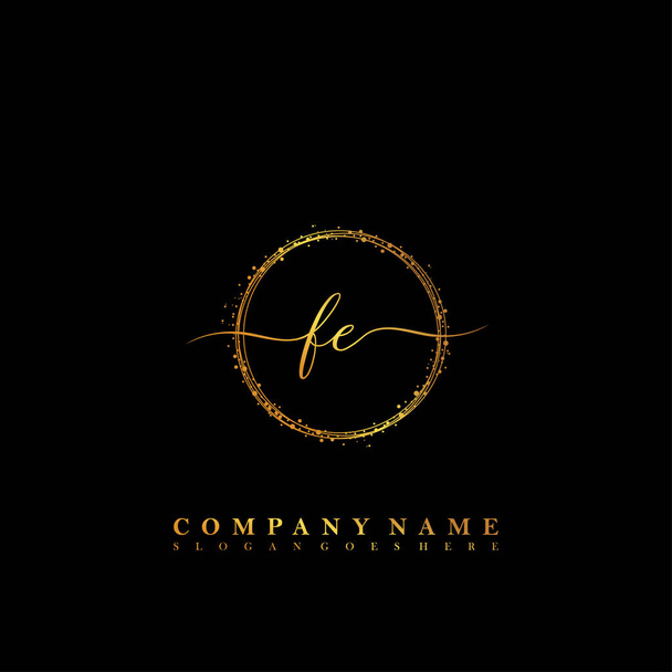 İlk harf FE güzellik logo vektörü - Vektör, Görsel