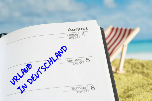 Strand, kalender en vakantie in Duitsland - Foto, afbeelding