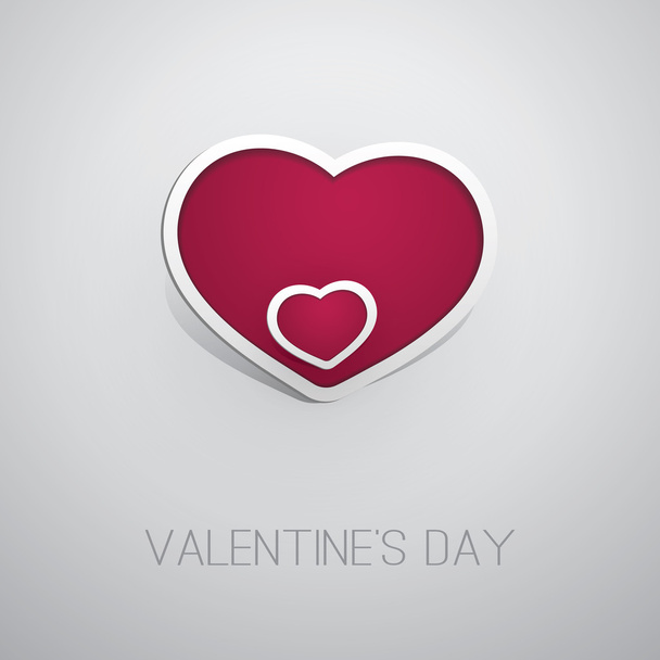 Valentine's Day Card Design - Template Illustration for Your Greeting Card - Vektör, Görsel