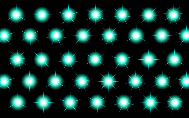 Вектор світиться світловий ефект зірки спалахи з блискітками на чорному фоні Векторні ілюстрації
. - Вектор, зображення