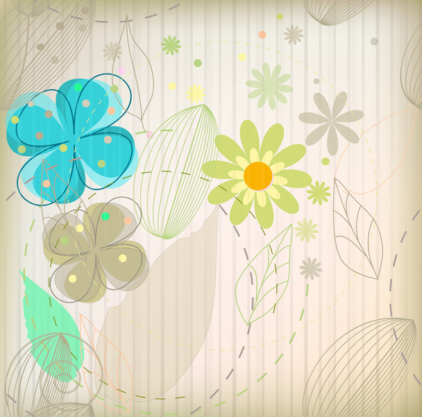 Vector flower background - Vector, Image