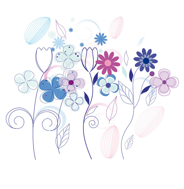 Flower background - Vettoriali, immagini