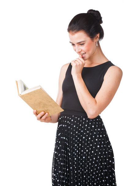 Pretty girl with book - Photo, image