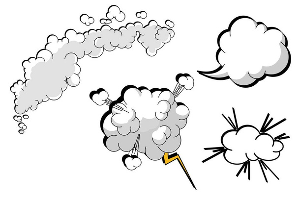 Icono de explosión en estilo de dibujos animados aislado sobre fondo blanco - diseño de ilustración
  - Foto, Imagen