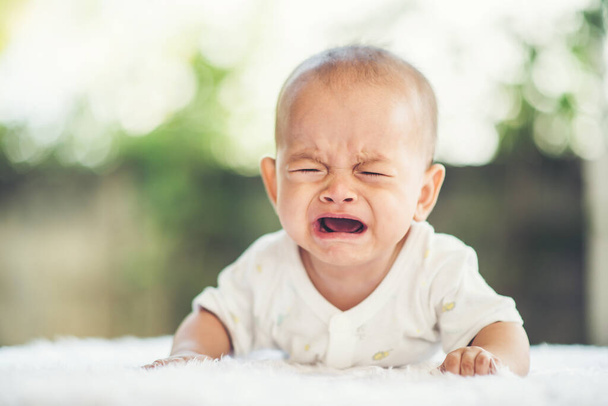 Baby boy crying. Sad child portrait - Photo, Image