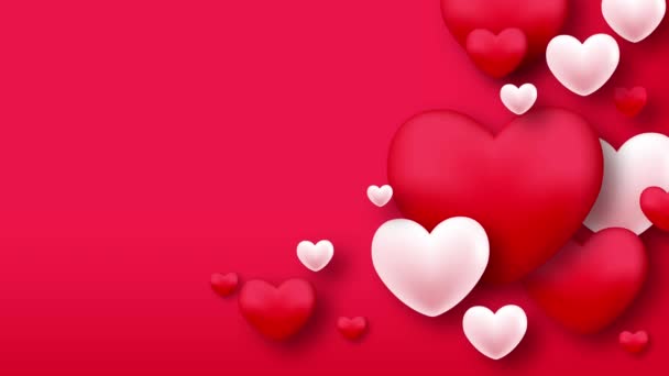 happy valentines day with gifts and presents,3d animation - Footage, Video