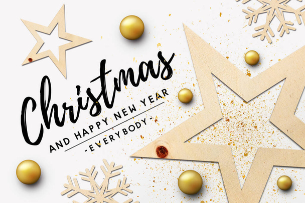 merry christmas and happy new year banner  - Foto, Imagen