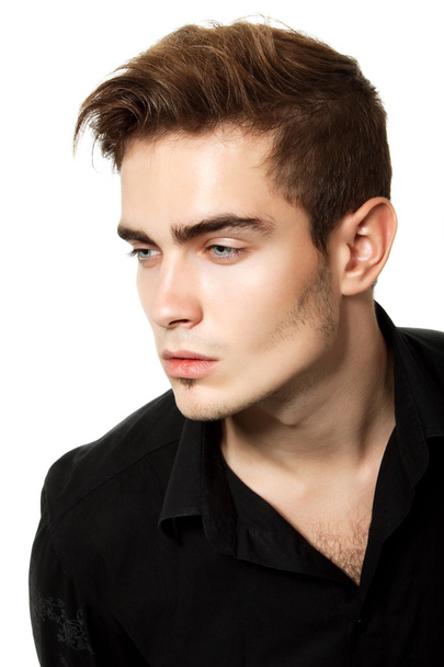 Young man in black shirt - Foto, afbeelding