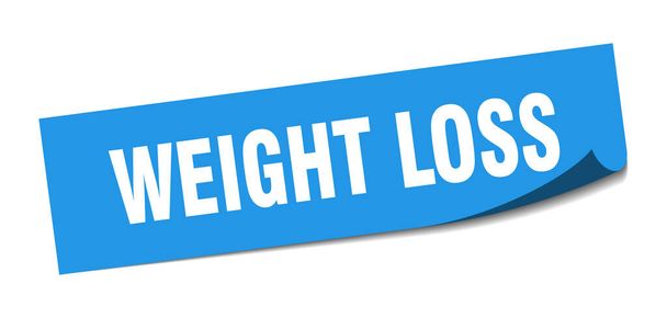 weight loss sticker. weight loss square isolated sign. weight loss label - Vector, Image