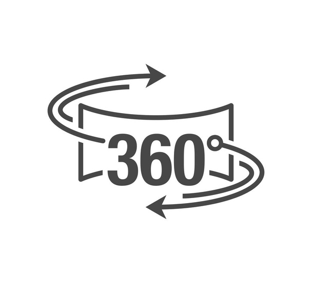 360 derece simge - Vektör, Görsel