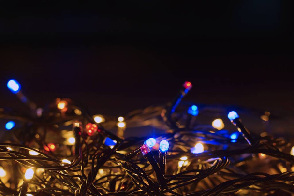 Luzes de Natal como fundo
 - Foto, Imagem