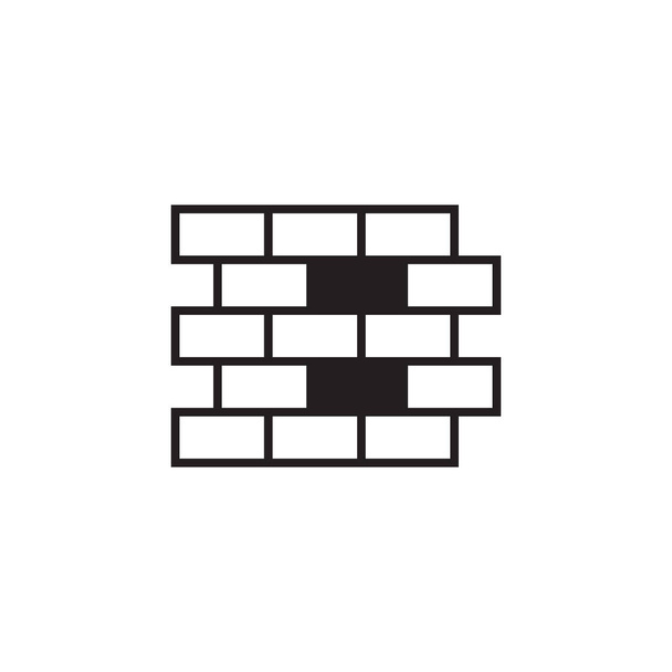 B brique lettre lignes logo conception concept - Vecteur, image