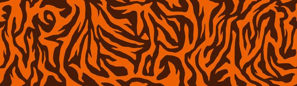 Bengal kaplanı kürkü, turuncu çizgili desen. Hayvan derisi izi. Safari geçmişi. Vektör - Vektör, Görsel