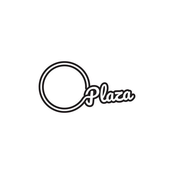 Plaza script lettera logo design vettoriale
 - Vettoriali, immagini
