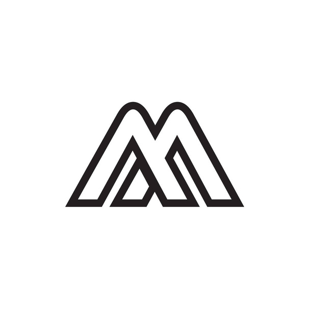 M / A A / A M / M Un vector de diseño de líneas de letras
 - Vector, Imagen