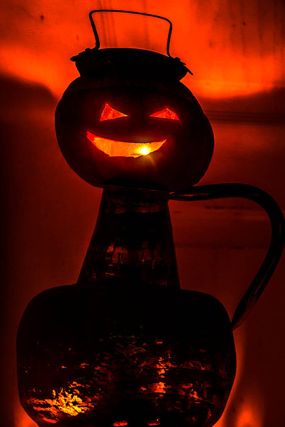 Jack o 'lanterna. Fundo de Halloween
. - Foto, Imagem