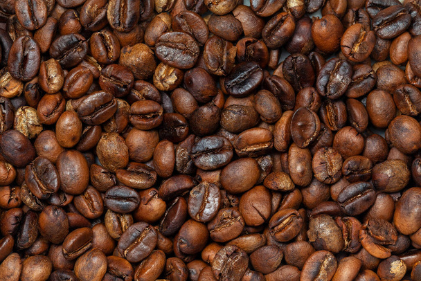 Paahdetut orgaaniset kahvipavut - kahvi arabica - kuvion rakenne artesanaali - Valokuva, kuva