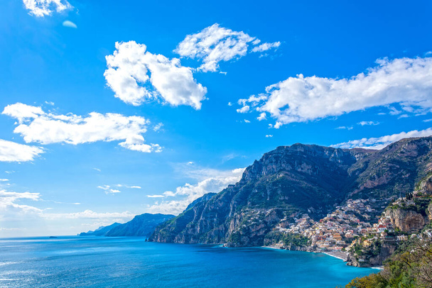 Panoramic view of Positano on Amalfi Coast in Italy - Foto, imagen
