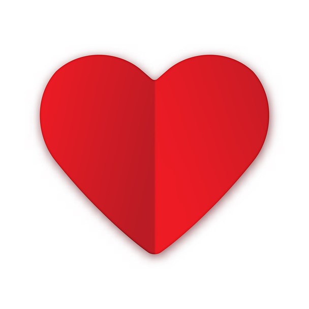 červené papírové srdce - Vektor, obrázek