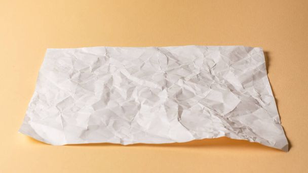 Crumpled white paper background. Top view.  - Foto, immagini
