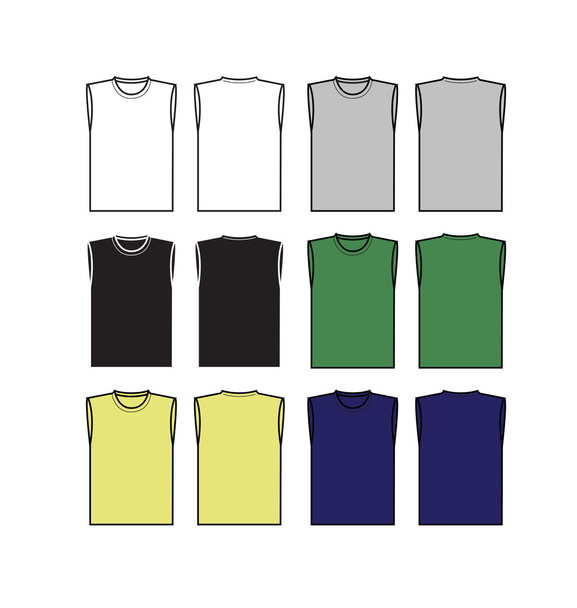 Set of Men vest template - Vector, Image