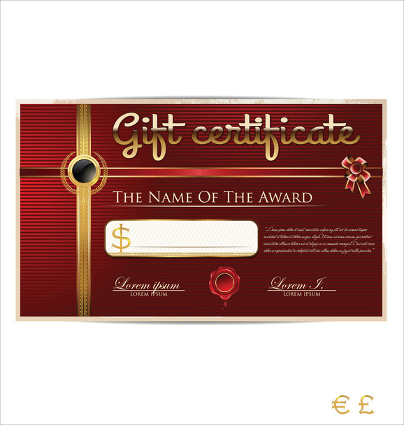 Voucher, подарунковий сертифікат, шаблон купона
 - Вектор, зображення