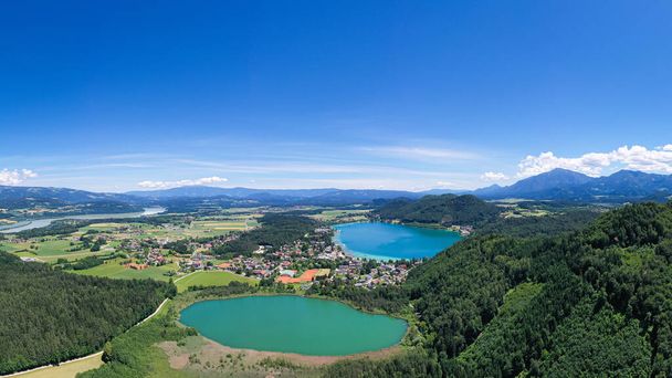Klopeiner See, Klopein, Seelach en Kleinsee in Karinthië, Oostenrijk - Foto, afbeelding