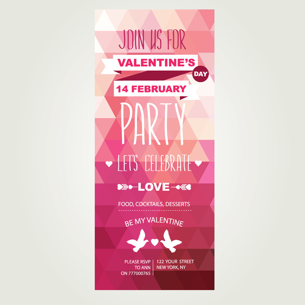 Invitación Día de San Valentín
 - Vector, imagen