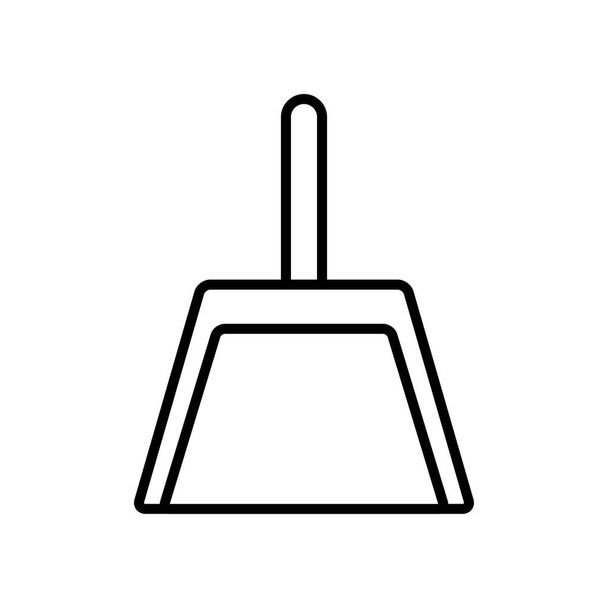 Kehrschaufel-Symbol, Linienstil - Vektor, Bild