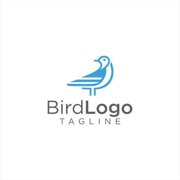 Plantilla simple del diseño del logotipo del pájaro Vector Stock Ilustración
 . - Foto, imagen