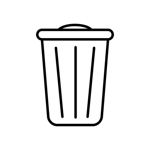 icône de poubelle, style ligne - Vecteur, image