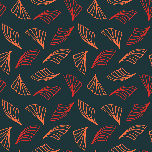 seamless repeating pattern with abstract leaves - Вектор,изображение