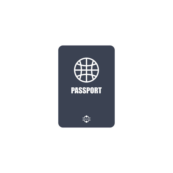 значок паспорта. векторный символ путешествия концепции на белом фоне в плоском простом стиле EPS10
 - Вектор,изображение