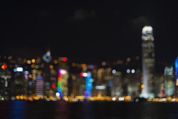 die Lichter der Stadt Hongkong - Foto, Bild