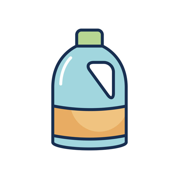 soap bottle icon, line fill style - Vector, Image